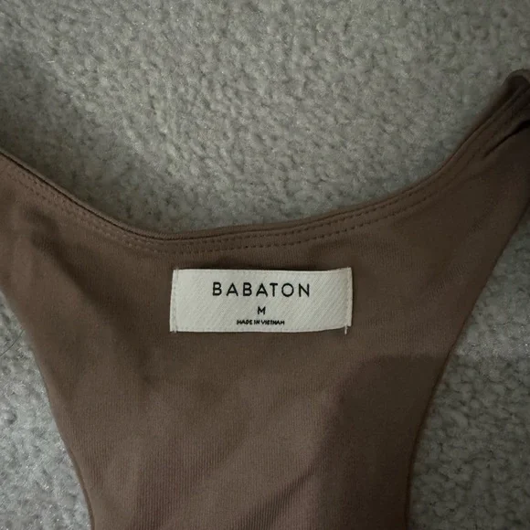 Brown Racerback Tank Top - Babaton - Picture 3 of 3